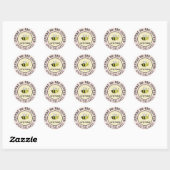 Baby shower Bumble Bee Sticker Sla de datum op (Vel)
