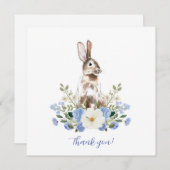 Baby shower Bunny Merci Cartes (Devant / Derrière)