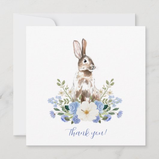 Baby shower Bunny Merci Cartes (Devant)