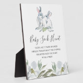 Baby shower Bunny Spring Jeux Plaque (Côté)