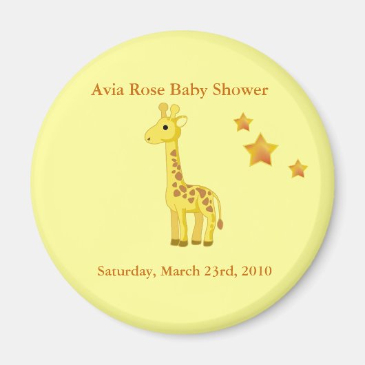 Baby shower Buttonnen Magneet (Voorkant)