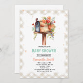 Baby Shower By Mail party Invitation (Devant / Derrière)