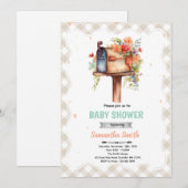 Baby Shower By Mail party Invitation Kaart (Voorkant / Achterkant)