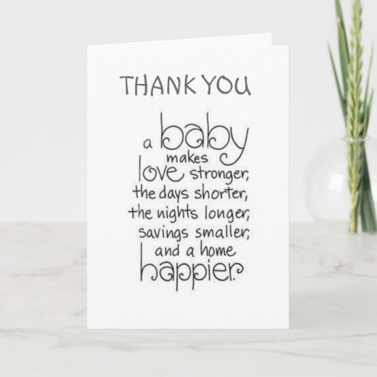 BABY SHOWER / CADEAU MERCI AVEC AMOUR BÉBÉ (Devant)