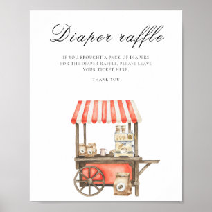 Baby shower café - affiche de tirage au sort de co