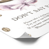 Baby shower café - Ne pas dire Poster bébé (Coin)