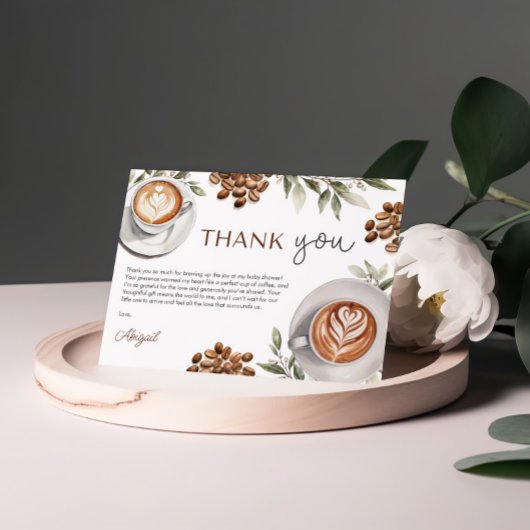 Baby shower café - un bébé brasse du Merci