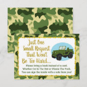 Baby shower Camo De L'Armée Apporte Une Carte De L (Devant / Derrière)