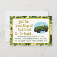 Baby shower Camo De L'Armée Apporte Une Carte De L