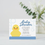 baby shower canard en caoutchouc mignon invitation (Debout devant)