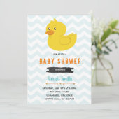 Baby shower canard invitation fête anniversaire (Debout devant)