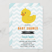 Baby shower canard invitation fête anniversaire (Devant / Derrière)
