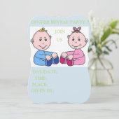 baby shower card GENDER REVEE Kaart (Staand voorkant)