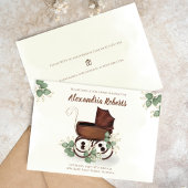 Baby shower  Carriage Greenery Kaart