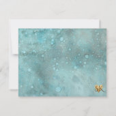 Baby shower Carte de remerciements "Gold Dolphins  (Dos)