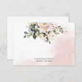 Baby shower carte de remerciements note blush or r (Devant / Derrière)