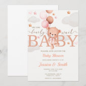 Baby shower Carte d'invitation fille (Devant / Derrière)