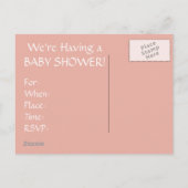 Baby shower - Carte postale Cupcakes (Dos)