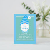 Baby shower | Carte postale Gnome Bleue (Debout devant)