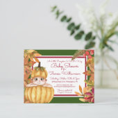 Baby shower | Carte postale Petite invitation Citr (Debout devant)