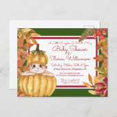 Baby shower | Carte postale Petite invitation Citr (Devant / Derrière)