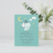 Baby shower | Carte postale Sleepy Little Elephant (Debout devant)