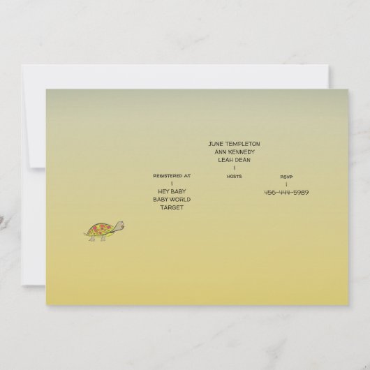 Baby shower Cartoon voor eenden en gator Kaart (Achterkant)