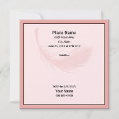 Baby shower Célébration chatouillé rose Invitation (Dos)