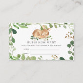 Baby shower Cerf Devine Combien De Carte (Devant)