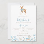 Baby shower cerf Invitation bébé garçon Invitation (Devant)