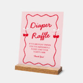 Baby Shower Cerise Tirage au Sort de Couches (Angle)
