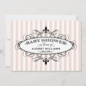  Baby shower Champagne Pink Kaart (Achterkant)