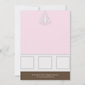 Baby shower Chic Girl Pink Nursery Deco Invitation (Dos)