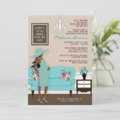 Baby shower Chic Modern Mom Invitation (Debout devant)
