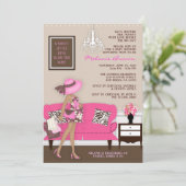 Baby shower Chic Modern Mom Invitation (Debout devant)