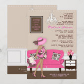 Baby shower Chic Modern Mom Invitation (Devant / Derrière)