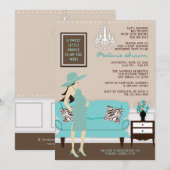 Baby shower Chic Modern Mom Invitation (Devant / Derrière)