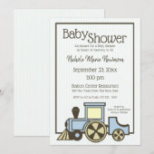 Baby shower Choo Choo Train Kaart (Voorkant / Achterkant)