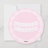 Baby shower Cielito Lindo Roze Ronde Oplader Menu (Achterkant)