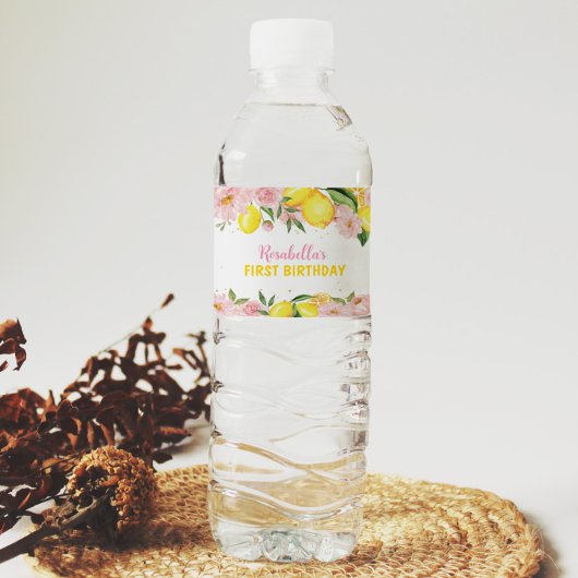 Baby shower citron Étiquette bouteille d'eau d'ann