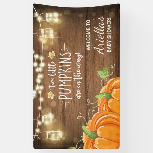 baby shower citrouille arrière-plan Bannière Autom (Vertical)