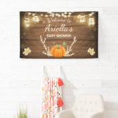 Baby shower citrouille Bannière de fond Automne Au (En situation)