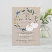 Baby shower Citrouille blanc par invitation par co (Debout devant)