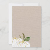 Baby shower Citrouille blanc par invitation par co (Dos)