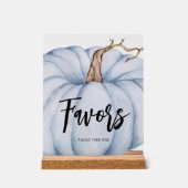 Baby shower Citrouille bleu Faveurs (Recto)