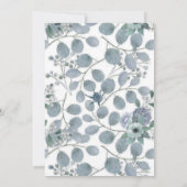 baby shower citrouille bleu hydrangea invitation (Dos)