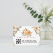 Baby shower citrouille Boho Fall Carte d'enregistr (Debout devant)