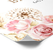 Baby shower Citrouille Boho Woodland Affiche de bi (Coin)