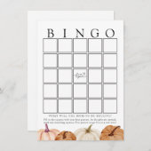 Baby shower citrouille - Carte de jeu (Devant / Derrière)