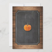 Baby shower citrouille C'est un Invitation bleu Bo (Dos)